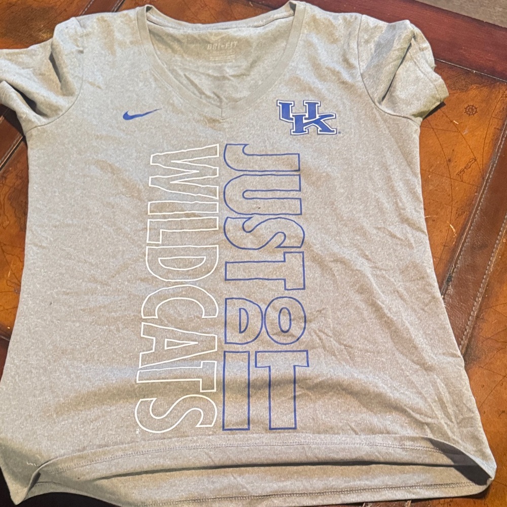 Nike Gray Wildcats Tee with Blue Accents